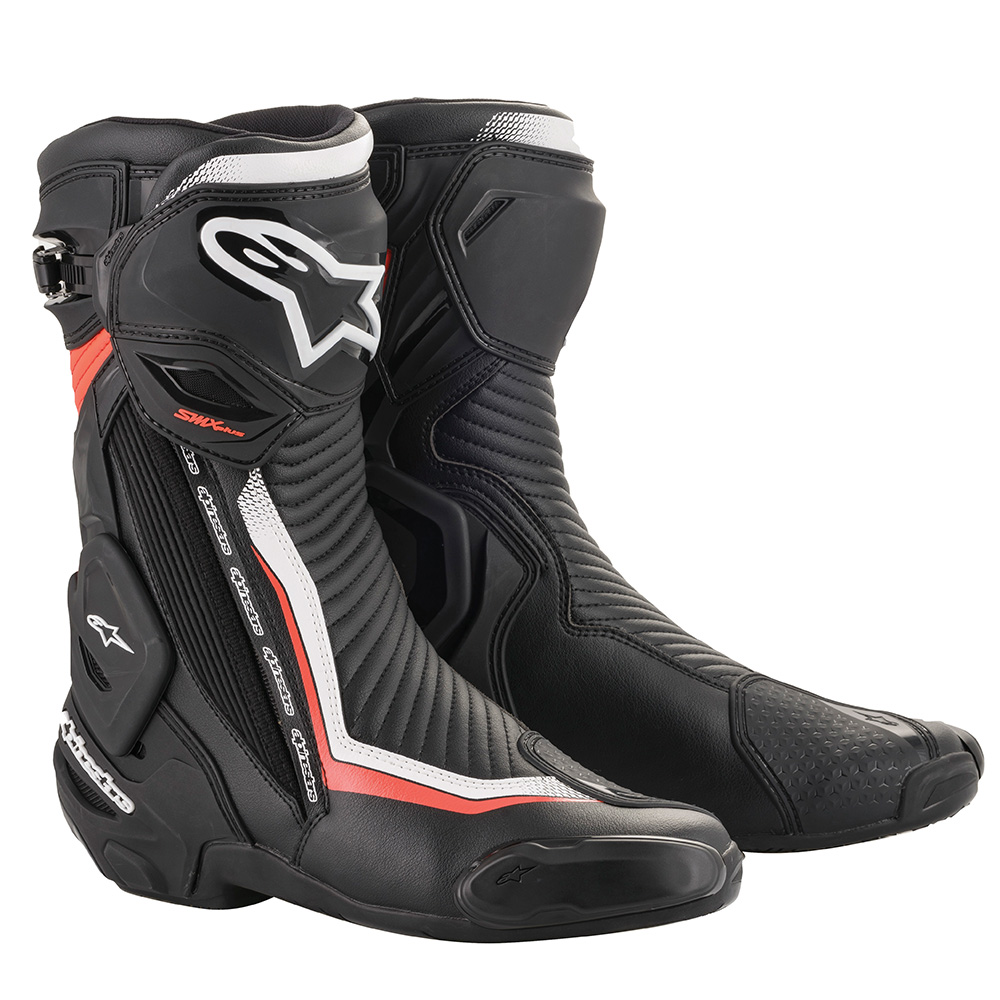 Alpinestars Alpinestars SMX Plus v2 Boots Black White & Red Fluo